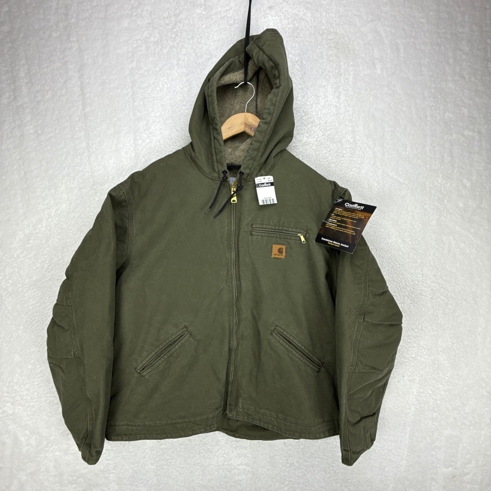 Carhartt Sierra Jacket Sherpa Lined Mens 2XL J141 ARG‎ Army Green NWT